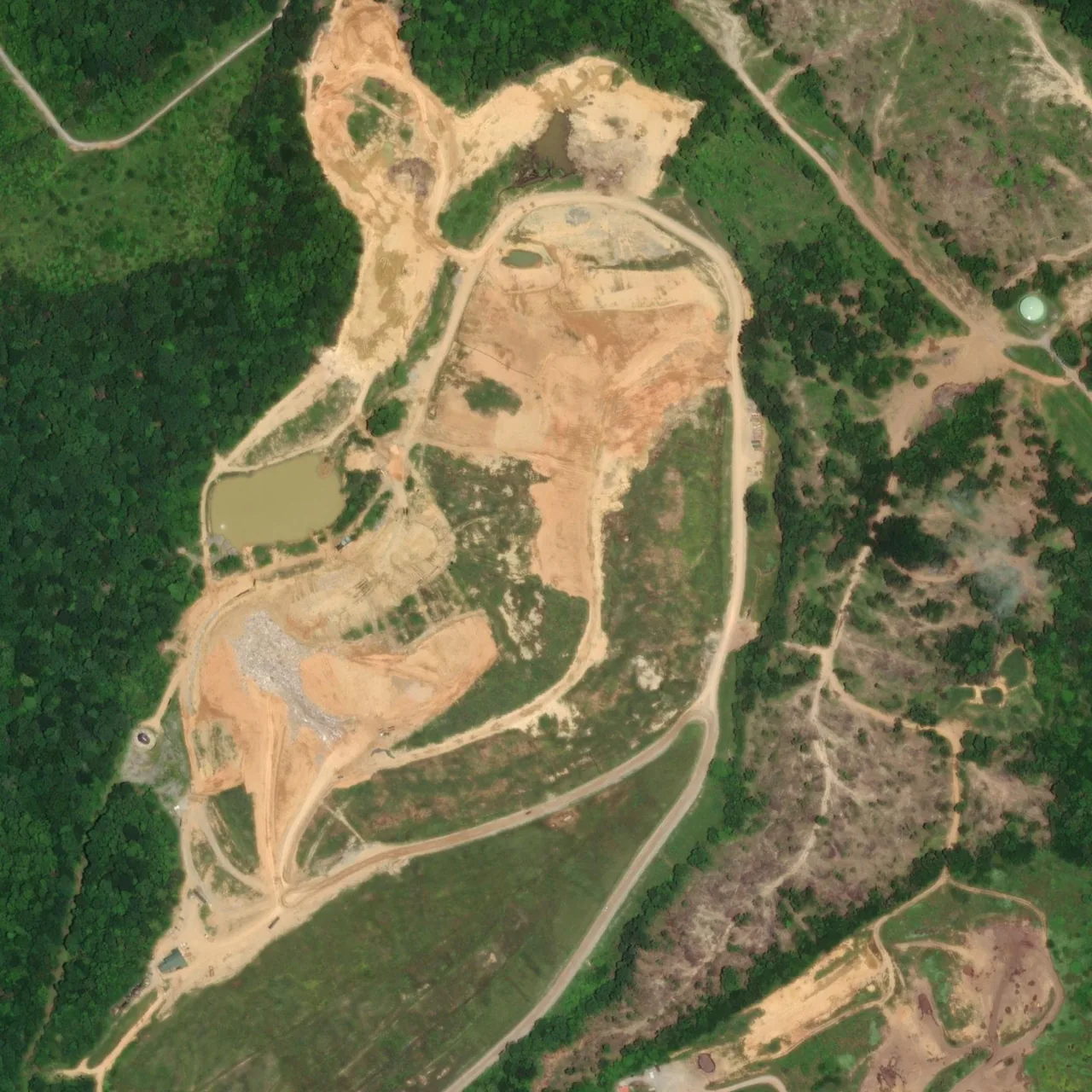 The site photographed on May 25, 2020.